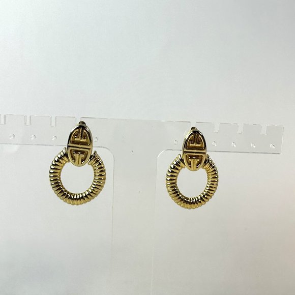 Givenchy Susan Caplan Gold Doos Knocker Clip on Earrings - Picture 3 of 9